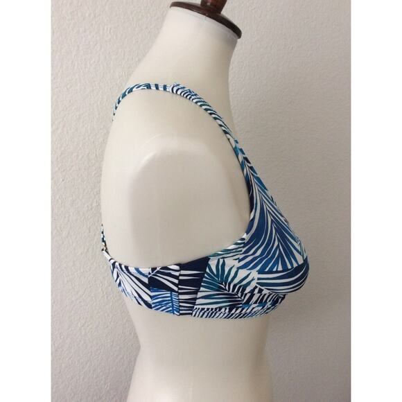 Bleu Rod Beattie Swim Bikini Top X Back Tropical Blue Swimwear - Picture 5 of 8